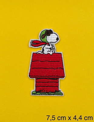 Bügelbild, Patch, Aufnäher, Aufbügler, Applikation  für SNOOPY* Fans Hundehütte