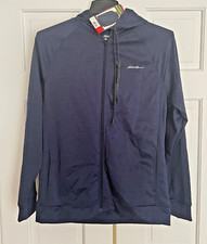 Eddie Bauer Men's Medium Navy Blue Hoodie Sweatshirt New with Tags