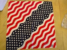 Vintage Bandana Handkerchief Scarf Biker USA Flag Crafted With Pride in America