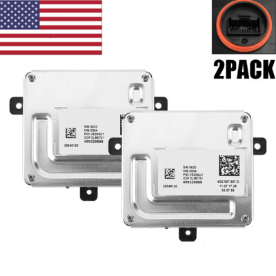 2PC For 2013-2016 Audi A5 S5 Headlight Led Drl Module Control Unit 4G0.907.697.D