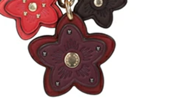 Coach Key chain KEY FOB Wildflower 5136 IMW7O IM Oxblood