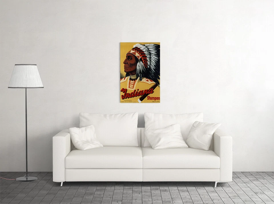 Indiana Cigars American Indian 40 arte de pared vintage decoración del hogar - PÓSTER 20x30 Foto 3 de 4
