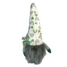 NEW St Patrick's Day Gnome Plush Doll Fabric Weighted Shamrocks 19" - 20"