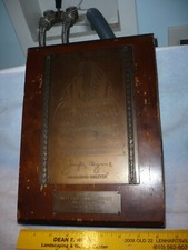1939 The international beauty's Greatest Show On Earth new york plaque award