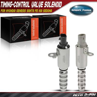 2x Intake Variable Valve Timing Solenoid for Hyundai Genesis Santa Fe Kia Sedona
