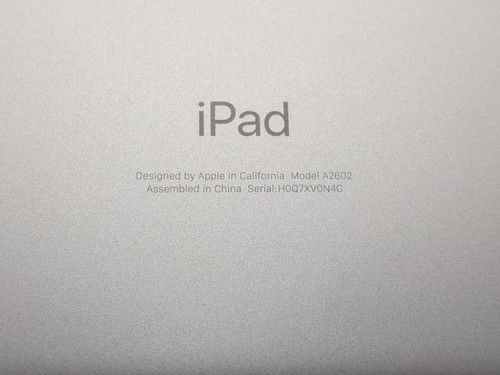 Apple iPad 9. Generation Passwort gesperrt grau A2603 Verkauf wie besehen - Bild 2 von 3