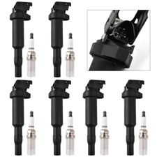 6 Ignition Coil and Spark Plugs Pack for BMW 128i 325i 328i OEM UF592 0221504470
