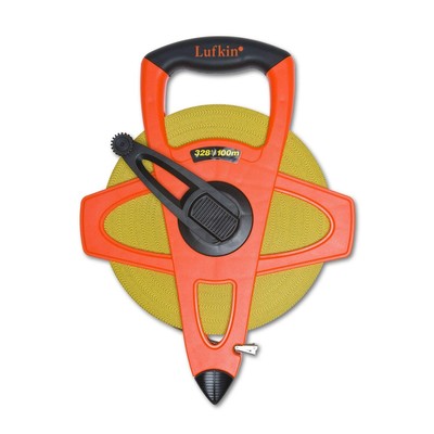 Crescent Lufkin 1/2'' x 100m/328' Hi-Viz® Orange Fiberglass SAE/Metric Dual 