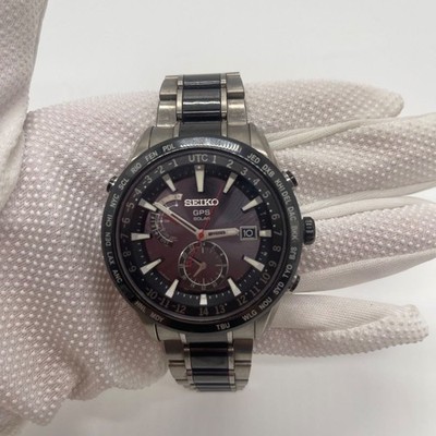 Seiko Astron GPS Solar Titanium Watch Dual Time SBXA015 7X52-0AF0 #0001