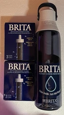 Brita Premium Filtering 26 oz Water Bottle BB10 & 7 Filters(Two 3PK+1 in bottle)