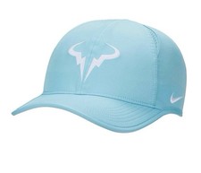 Nike Dri-FIT Rafa Nadal FB5600-464 Tennis Club Cap Hat Denim Turquoise M/L RARE