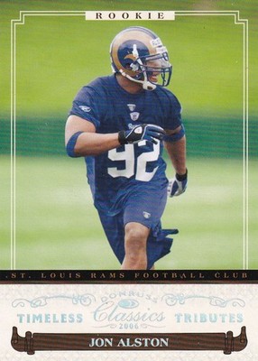 2006 Donruss Classics Timeless Tributes Silver #193 Jon Alston RC 24/50 RAMS! SP