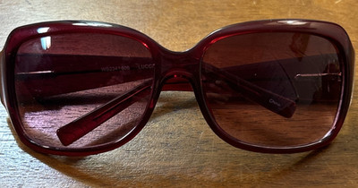 Oversized Sunglasses Women's Lucca Cat Eye 2  Retro-inspired  Deep Red