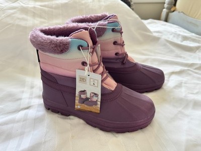 BNWT Lily & Dan Pastel Ombre Waterproof Winter Boots Size 4    