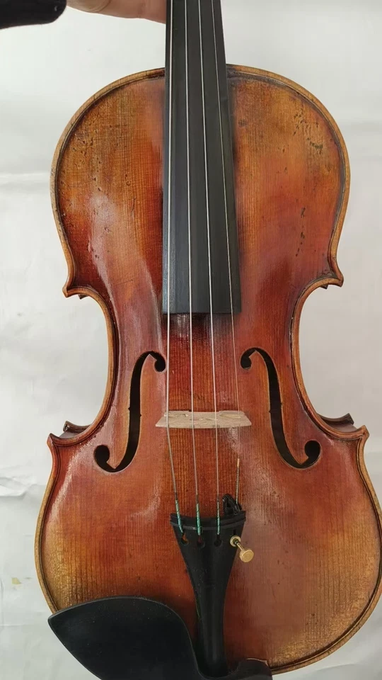 Professional 4/4 violin European flamed maple back spruce top hand carved - Image 2 of 4