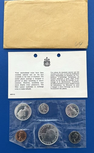 6 Coin 1964 Canada Mint Set  Uncirculated ~ Charlottetown Quebec