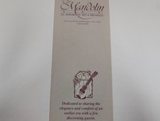 c1990s Mandolin Inn Dubuque Iowa Bed Breakfast Brochure Edwardian Mansion IA Vtg