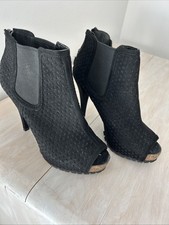 Simply Vera Wang  Black Peep Toe Block Heel A...