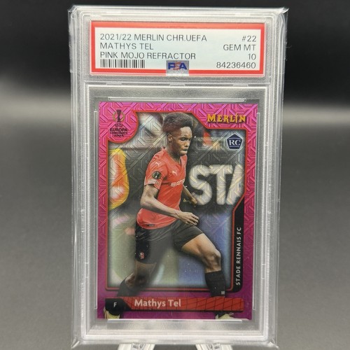 Mathys Tel [Pink Mojo] #22 2021 Topps Merlin Chrome UEFA card