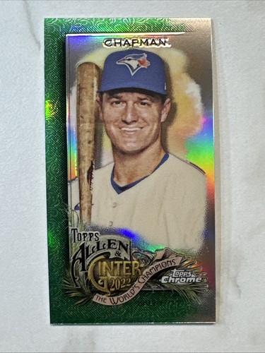Mini refractor verde Allen & Ginter 2022 Topps cromado/99 Matt Chapman #148 - Imagen 1 de 4