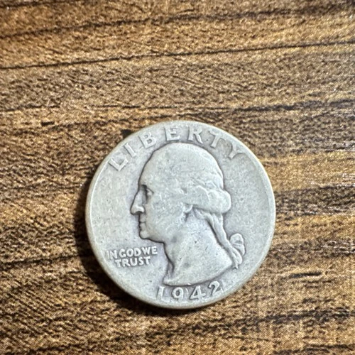 Washington Quarter 1942 Silver 25C Circulated US Coin Business Strike