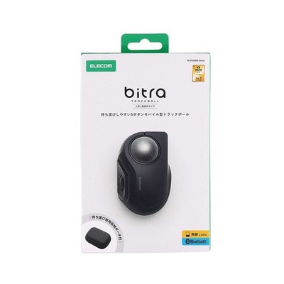 ELECOM bitra Trackball Mouse Quiet Index Finger Operation Bluetooth Wireless BK