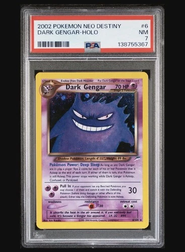 2002 POKEMON NEO DESTINY #6 DARK GENGAR-HOLO PSA 7 NEW CERT