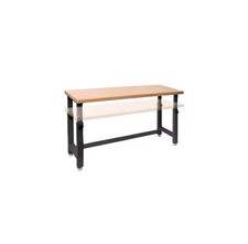 72" Adjustable Heavy Duty Workbench Solid Wood Top Work Bench Table Granite DIY