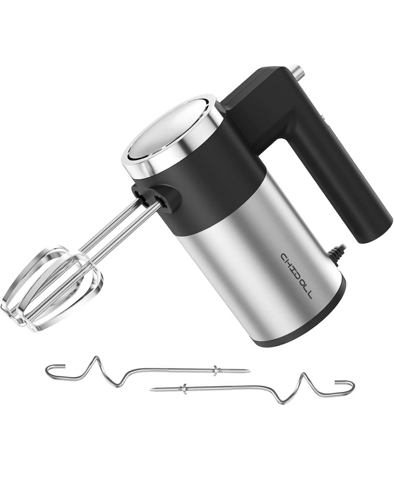 Electric Hand Mixer 5 Speed Stainless Steel w/ Attachments Kitchen New
