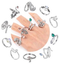 10 Pcs Adjustable Crochet Rings Tension Rings Yarn Knitting Thimble for Finger