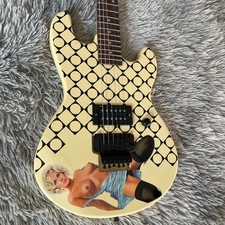 Hot Sale Cream ST Electric Guitar FR Bridge Black Part Jerry Cantrell Blue Dress