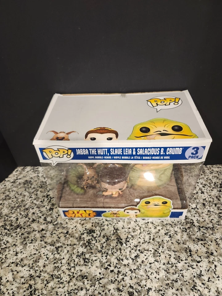 Jabba the Hutt Salacious Crumb Slave Leia Paquete de 3 Funko Pop Star Wars Sin usar, en caja NUEVO #2 Foto 2 de 4
