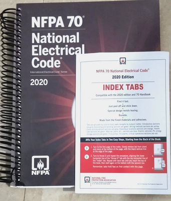 #ad NFPA 70 National Electrical Code 2020 Edition Spiral Index Tab $34.58