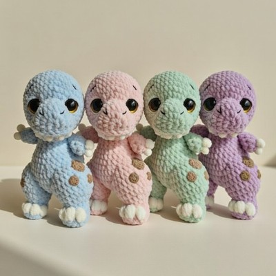 Dinosaur Crochet Pattern   Tyrannosaurus T-Rex Amigurumi   Step-by-Step Pattern