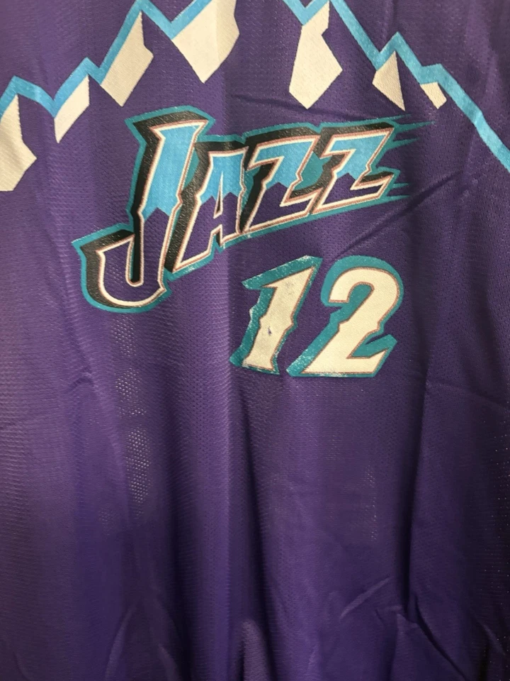 Camiseta deportiva vintage púrpura Champion Utah Jazz John Stockton para hombre 48 Foto 4 de 4