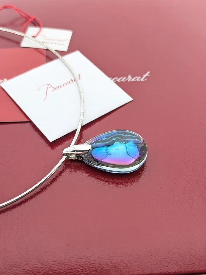 Баккара Psydelic Omega цепочка ожерелье скарабей синий с коробкой Франция SV 925 - Изображение 4 из 4