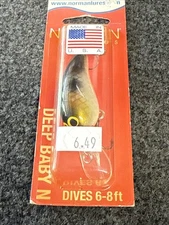 Norman Vintage Deep Baby N 2” 1/4oz 6-8 Feet Gizzard Shad In Package Pre-Pradco