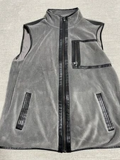 Vintage AX Armani Exchange Vest Men’s Medium Gray Pockets Zip Up