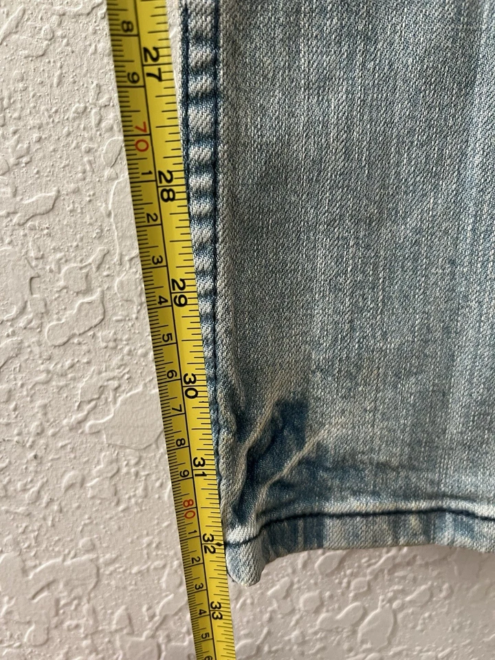 Pantalones de mezclilla bordados azules con logotipo Desigual auténticos tallas 26 Foto 3 de 4