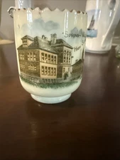 Uranium Custard Glass Toothpick Holder Spring Valley High Schools Great Glow