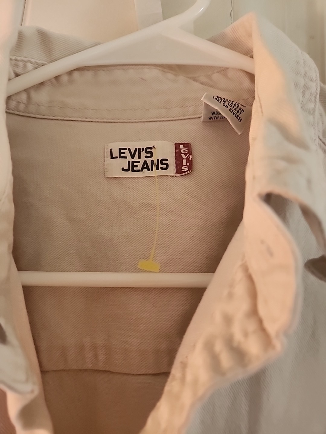 Vtg Levi Button Down Double Pockets  Red Tab  Nat… - image 2