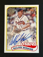 Allan Winans 2024 Topps Rookie RC Auto 1989 Design Braves