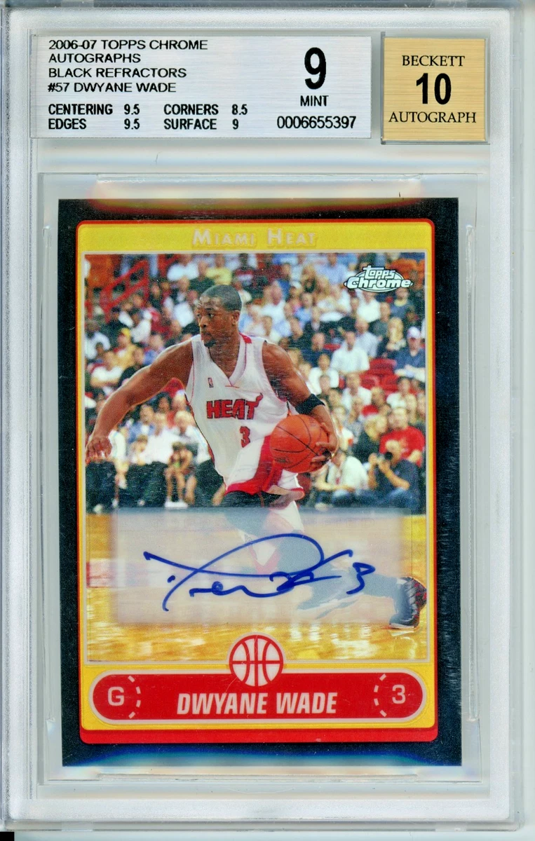 Topps Dwyane Wade Basketball Autographed Sports Trading Cards