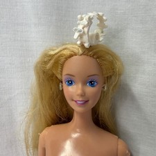 Mattel Superstar Barbie Era Super Hair Doll Original Rhinestone Earrings Nude