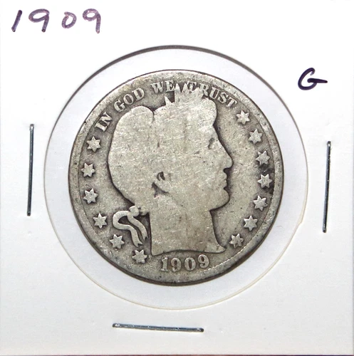 1909 US Barber Silver Half Dollar G Good