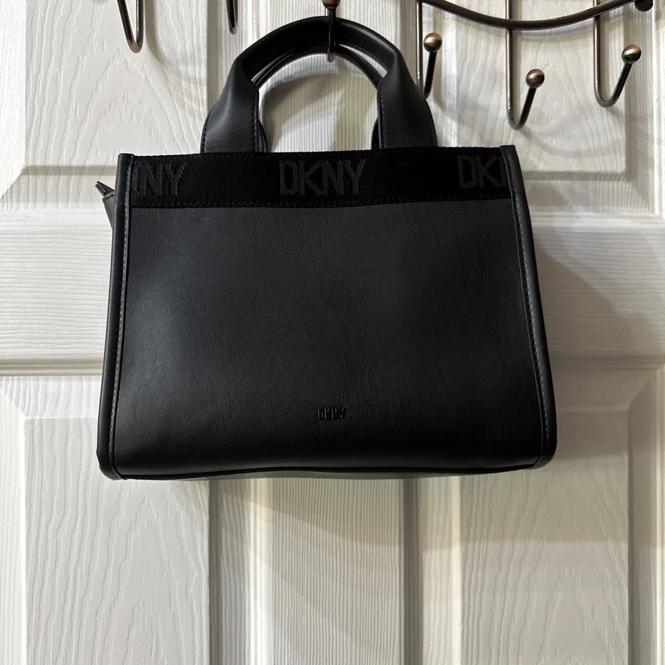 DKNY Women's Small Black Cassandra Convertible Crossbody East West Tote Handbag - Image 3 of 4