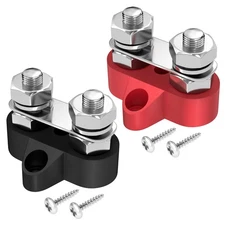 Joinfworld 5/16 Bus Bar 12V 200A Battery Wire Power Distribution Terminal Block