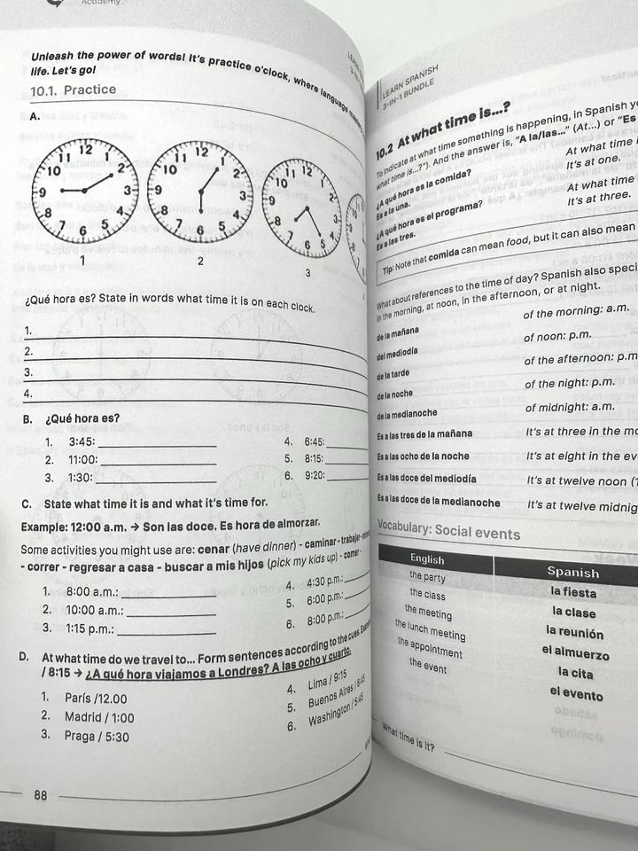 Learn Spanish Fast for Adult Beginners 3 In 1 Book + Grammar Workbook - Blank - Image 3 of 4