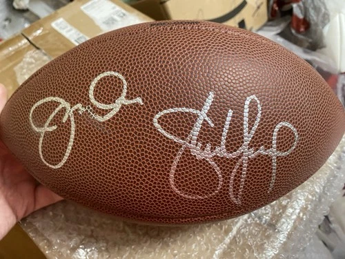 Joe Montana and Steve Young Signed NFL Football! San Francisco 49ers QB Legends!