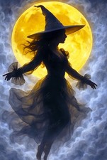 Witch Wall Decor Metal Poster Mystical Halloween Wall Art 12x18 Metal Poster